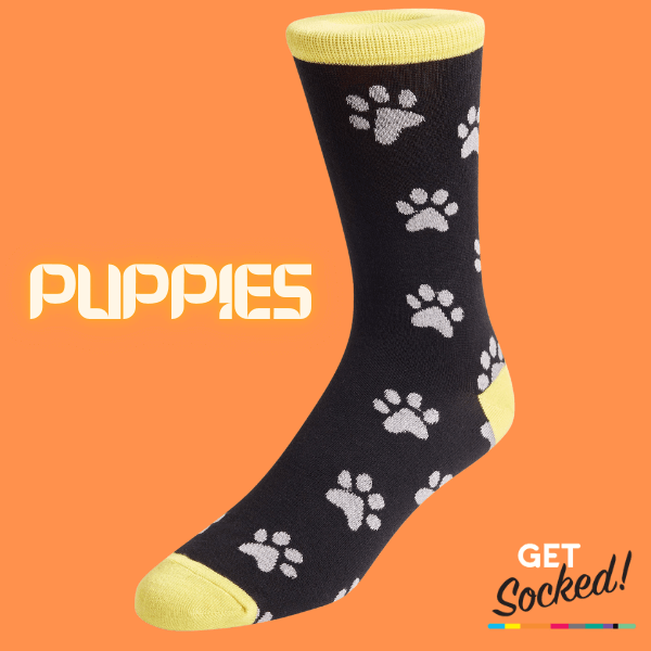 Puppy Paw Print Bamboo Socks | Soft & Adorable GetSocked!