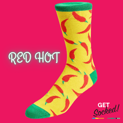 Red Hot Chili Pepper Bamboo Socks | Spicy & Fun GetSocked!